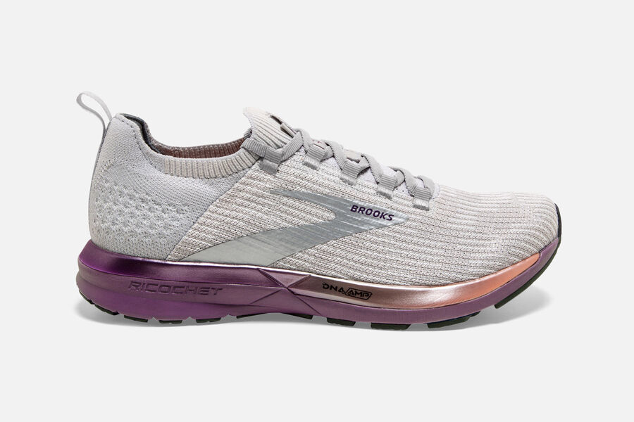 Brooks Ricochet 2 Mens Australia - Road Running Shoes - Grey/Purple (026-JYVUQ)